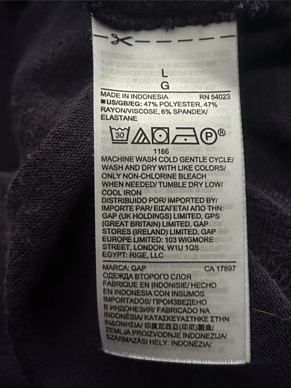 Gap soft spun a line dress size large navy marl - Picture 5 of 5